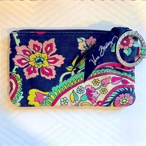 🔥Vera Bradley Black and Pink Coing Bag with Floral Design🔥